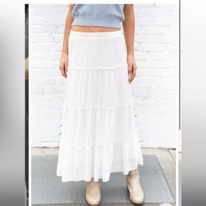 Brandy Melville MIDI / MAXI skirt - White